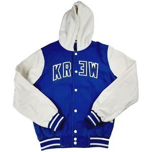 Krew Blue & White College Varsity Lettermans Jacket Men's Size XL Extra Large